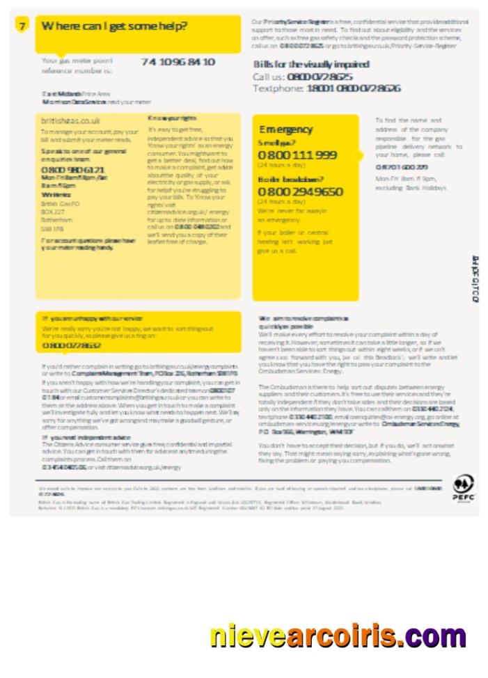British gas utility business bill,, page 4